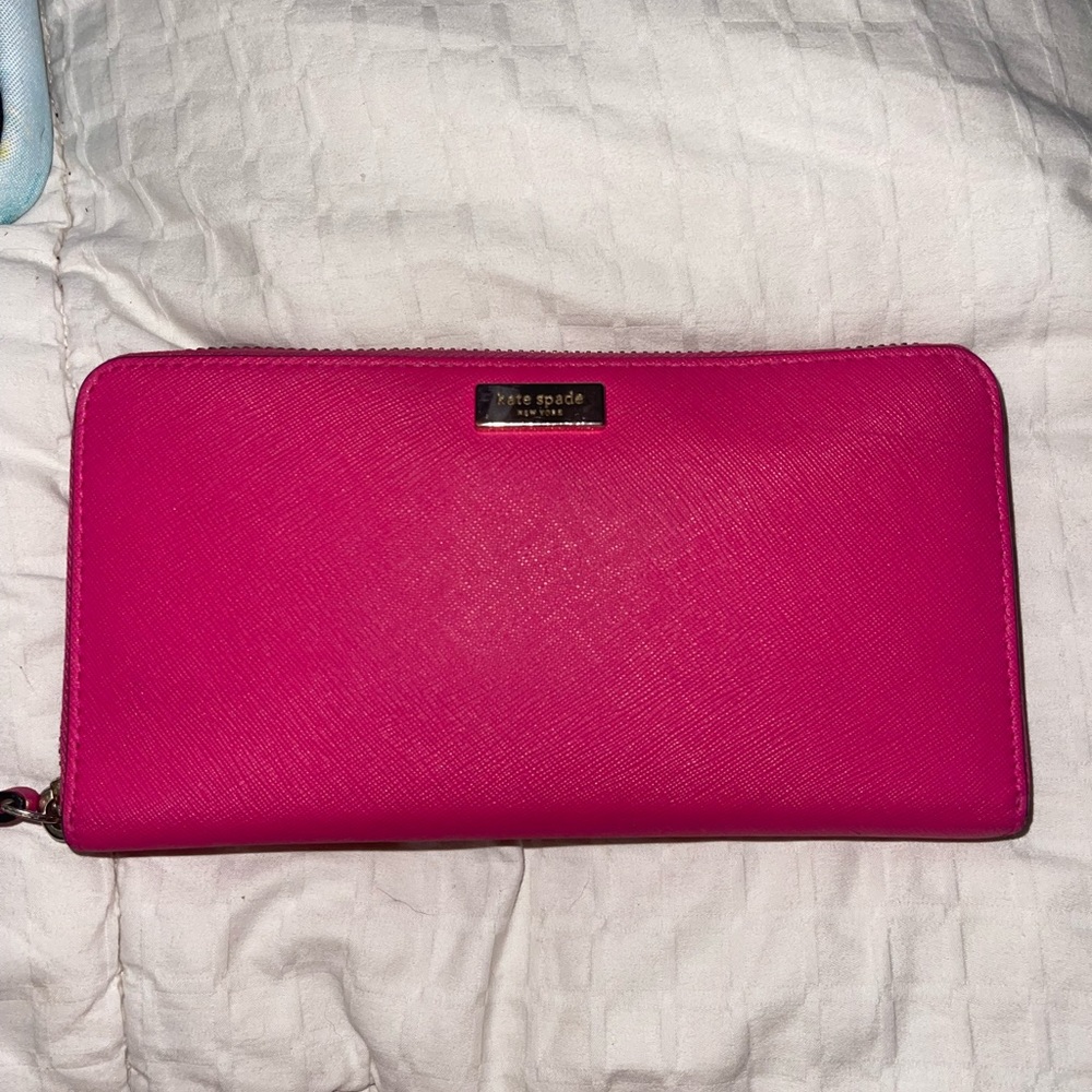 Kate spade wallet, large, pink